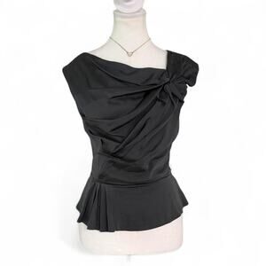 Byron Lars Beauty Mark Designer Asymmetrical Top 92% Silk Top size small (6)